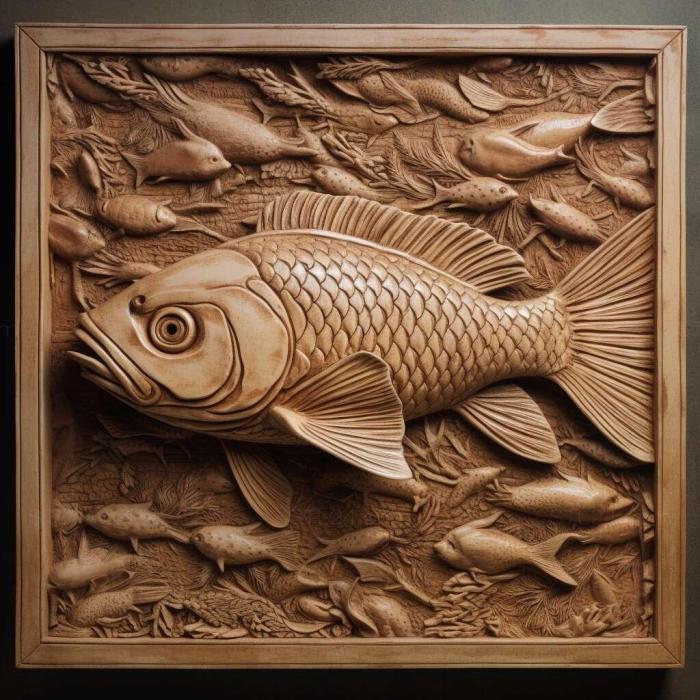Nature and animals (Pecoltii fish 2, NATURE_4150) 3D models for cnc